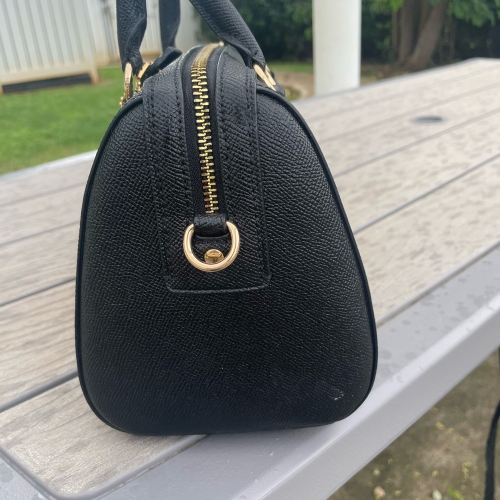 Coach Black Medium Rowen with Gold Accents - Picture 2 of 7